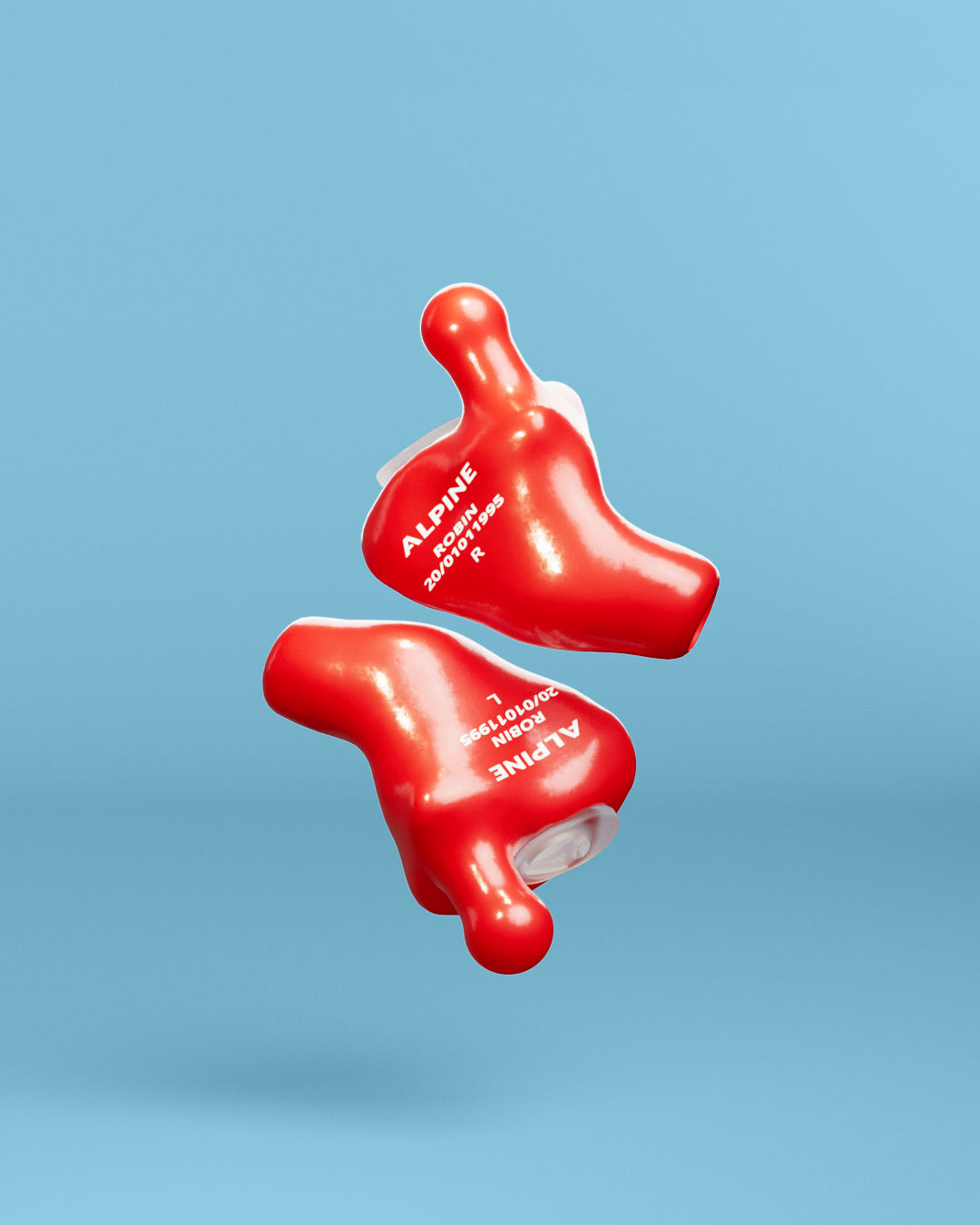 Bouchons d’oreilles Alpine MusicSafe Sur Mesure 4D rouge